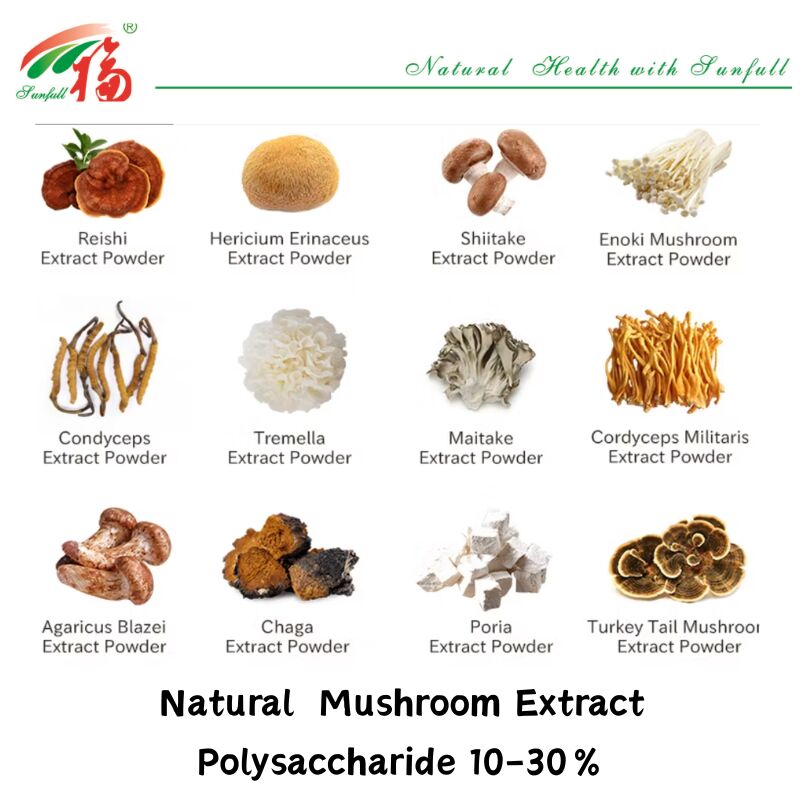 Диетические добавки Hunan Sunfull Agaricus Subrufescens/Hericium Erinaceus/Antrodia/Cordyceps Sinensis/Coriolus Versicolor/Муховой экстракт в порошке